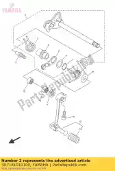 schakelas assy van Yamaha, met onderdeel nummer 3D7181010100, bestel je hier online: