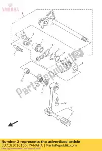 yamaha 3D7181010100 schakelas assy - Onderkant