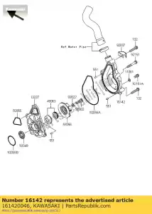 Kawasaki 161420046 pokrywa pompy - Dół