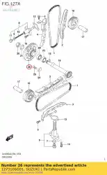 Here you can order the sprocket,idler from Suzuki, with part number 1273106G01: