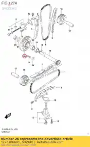 suzuki 1273106G01 sprocket,idler - Bottom side