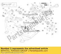 B044351, Piaggio Group, béquille latérale aprilia  caponord zd4vk000, zd4vka, zd4vk001, zd4vka01 zd4vkb000, zd4vkb001, zd4vkb003, zd4vkb00x, zd4vkb009 zd4vku00 1200 2013 2014 2015 2016 2017, Nouveau