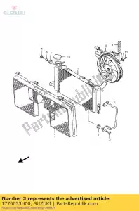 Suzuki 1776033H00 cover comp, radi - Lado inferior