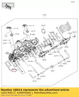 160140017, Kawasaki, tornillo-piloto de aire zr800ads kawasaki  z 800 900 2013 2014 2015 2016 2017 2018 2019 2020 2021, Nuevo