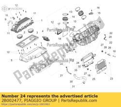 Aprilia 2B002477, Base de montagem, OEM: Aprilia 2B002477