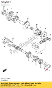 Suzuki 0916013006 arruela 13x24x1 - Lado inferior