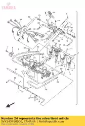 pijp van Yamaha, met onderdeel nummer 5VX143490000, bestel je hier online: