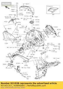 Kawasaki 921921311 tubo, 6x9x930 - Lado inferior