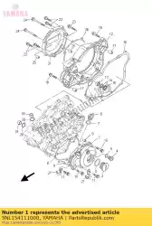 Tutaj możesz zamówić pokrywa skrzyni korbowej 1 od Yamaha , z numerem części 5NL154111000: