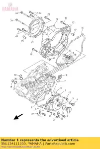 yamaha 5NL154111000 pokrywa skrzyni korbowej 1 - Dół