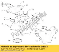 621496, Piaggio Group, Handlebar lower protection piaggio x x evo x8 zapm36401 zapm36601 125 150 180 200 250 400 500 2000 2002 2004 2005 2006 2007 2008 2016, New