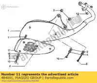 484001, Piaggio Group, tubo de escape vespa et 50 2, Novo