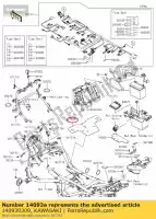 140930309, Kawasaki, cubierta, escudo térmico kle650eff kawasaki  kle 650 2015 2016 2017 2018 2019 2020 2021, Nuevo