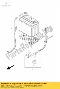 suzuki 3381017G20 alambre, motor de arranque - Lado inferior