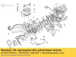 Aqui você pode pedir o placa de fixação da bateria em Piaggio Group , com o número da peça GU30705061: