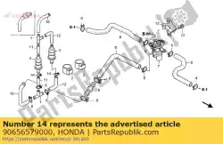 Here you can order the clip,air bleed from Honda, with part number 90656579000: