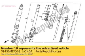 Honda 51430MFJD01 compuerta amortiguadora, fr - Lado inferior
