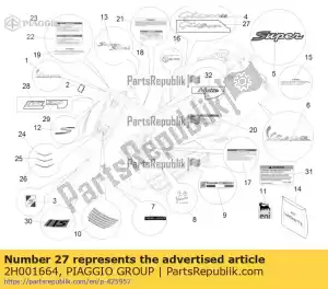 Piaggio Group 2H001664 schild super - Onderkant