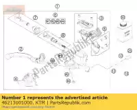 46213001000, KTM, hand brake cyl. cpl. 2012 ktm sx sxs 65 2012, New