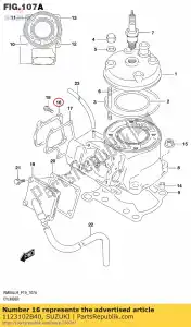 Suzuki 1123102B40 cilindro de cobertura, - Lado inferior