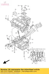 yamaha 5SL153770000 guía, entrada - Lado inferior