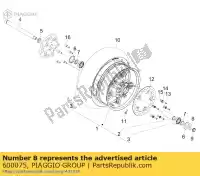 600075, Piaggio Group, arandela plana aprilia gilera  gp srv zapm55103, zd4m55104, zapm55104 800 850 2007 2009 2012 2016 2017 2018 2019, Nuevo