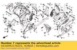 Ici, vous pouvez commander le ensemble de capot, r. Milieu (wl) auprès de Honda , avec le numéro de pièce 64300MCS760ZE: