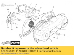 Aprilia AP8206839, K.startdeckeldichtung, OEM: Aprilia AP8206839