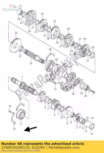 Suzuki 2760016G00110 conjunto de corrente, unidade - Lado inferior