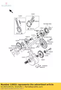 Suzuki K130310019 vilebrequin-comp - La partie au fond