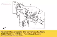 45107ML0016, Honda, pistão comp. honda cbrr (g) japanese domestic / nc23-100 cr r (g) japan mc16-100 r nc21-100 (g) japan riii nc24-102 (j) japan xr 125 250 400 600 1985 1986 1987 1988, Novo