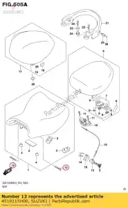 suzuki 4519115H00 perno, asiento delantero - Lado inferior