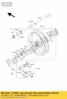 410601025, Kawasaki, engranaje, velocímetro z250-a3 kawasaki el estrella gpx gpz zephyr zr zx 250 252 305 550 600 750 900 1000 1100 1985 1986 1987 1988 1989 1990 1991 1992 1993 1994 1995 1996 1997 1998 1999 2001 2003, Nuevo