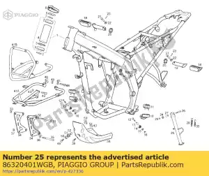 Piaggio Group 86320401WGB zij stand - Onderkant