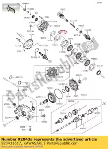 kawasaki 920431617 broche, 3x35 kvf650-a1 - La partie au fond