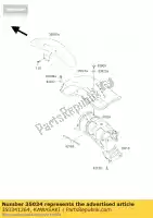 350341264, Kawasaki, rinforzo, parafango posteriore kawasaki en  c vulcan a en500 500 , Nuovo