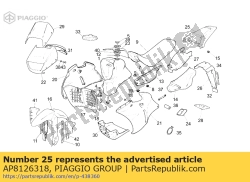 Aprilia AP8126318, Kuip deel achterkant roze, OEM: Aprilia AP8126318