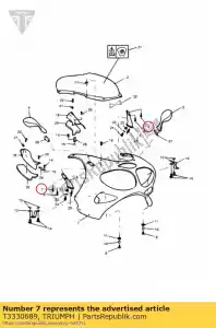triumph T3330689 boulon de cisaillement - La partie au fond