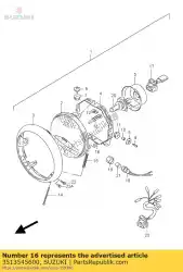 Ici, vous pouvez commander le écrou, lampe frontale u auprès de Suzuki , avec le numéro de pièce 3513545600: