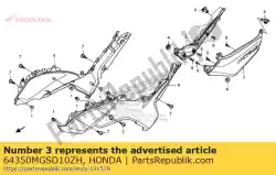 Aqui você pode pedir o conjunto de capa, l. Abrigo lateral em Honda , com o número da peça 64350MGSD10ZH: