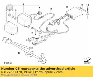 bmw 63177657478 red flash signalling light - Bottom side