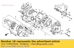 Aqui você pode pedir o clipe, cabo de suporte lateral em Honda , com o número da peça 32171MS2000: