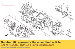 Honda 32171MS2000 clipe, cabo de suporte lateral - Lado inferior
