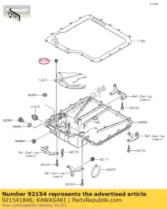 Kawasaki 921541846 ?ruba z ko?nierzem, 6x8 - Dół