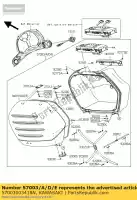 57003003418N, Kawasaki, Bag-assy, ??lewa, body blk + cov kawasaki gtr 1400, Nowy