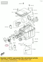 14073Y003, Kawasaki, kana?, obudowa filtra powietrza kvf300ccf kawasaki  brute force kvf 300 2012 2013 2015 2016 2017 2018 2020 2021, Nowy