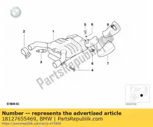 bmw 18127655469 finisher with clamp (from 06/2000) - Bottom side