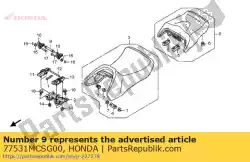 Aqui você pode pedir o barra, regulador de assento em Honda , com o número da peça 77531MCSG00: