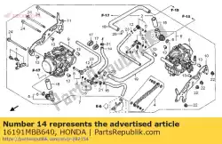 Here you can order the no description available at the moment from Honda, with part number 16191MBB640: