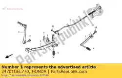 Ici, vous pouvez commander le pédale, changement de vitesse auprès de Honda , avec le numéro de pièce 24701GEL770: